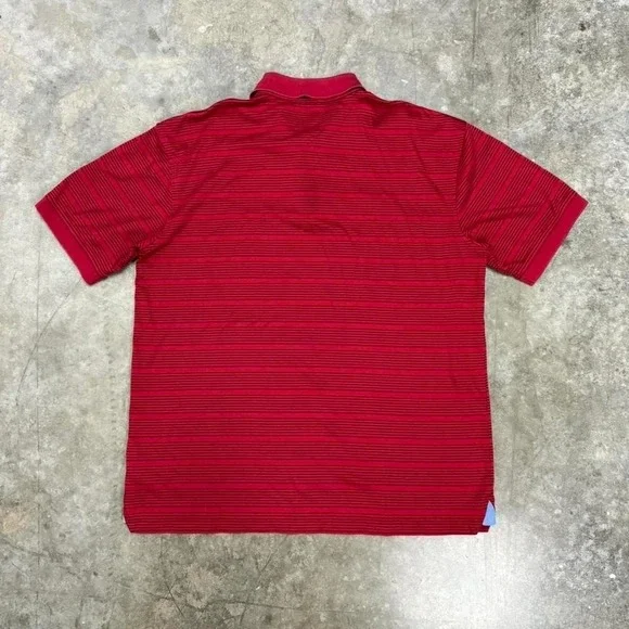 Vintage Tommy Hilfiger Red & Black Stripped Polo Size L - Picture 2 of 3